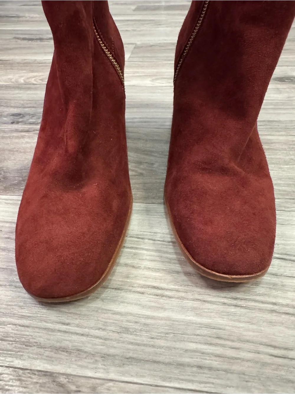 Free People Breakers Suede Blocked Heel Ankle Booties Size 7.5